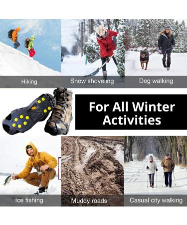 Limm Ice Snow Traction Cleats - Lightweight Crampon Cleats for Snow & Ice - Anti Slip Grippers for Shoes and Boots Medium Size - All Purpose Use - Buy Online on SooperMarket.com