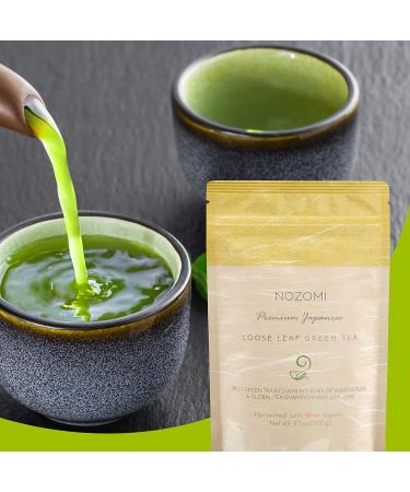 Nozomi Japanese Tea - Kabuse Sencha Green Tea Vegan Single Origin Japanese Green Tea Loose Leaf Covered Loose Japanese Green Tea 3.5oz Resealable Bag - Buy Online on SooperMarket.com