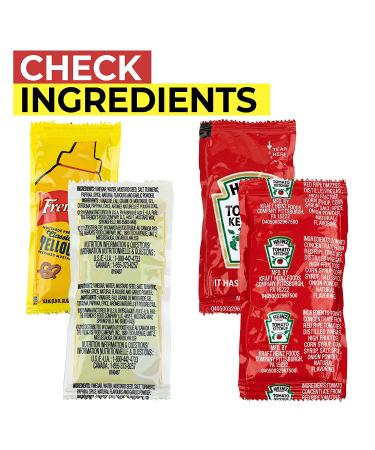 Grab-n-Go Condiment Packs - 200 Single Serve Ketchup and Mustard Packets for Picnics, BBQs, and Travel - Buy Online on SooperMarket.com