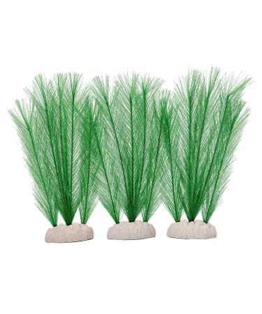 Begondi's aquarium decorations aquarium artificial green aquatic plants made of silk fabrics and plastic safe for all fish and pets set (18cm)