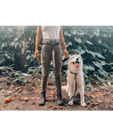 Tuff Pupper Heavy Duty Hands Free Dog Leash | One Large Dog Up to 125 lbs | Comfortable Shock Absorbing Bungee | Reflective Padded Handles | Lumbar Waist Belt 22-45" | Walking Jogging Running Leash One Large Dog (45-125 pounds) - Buy Online on SooperMarket.com