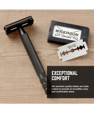 Wilkinson Sword Double Edge Razor for Men With 10 Double Edge Razor Blades Refills - Buy Online on SooperMarket.com