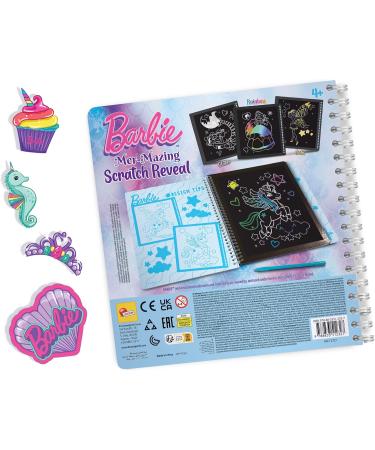 Lisciani Barbie Scratch Mermaid Sketchbook - Magical Coloring & Decorating Book for Girls 4+ | Creative Play with Multi-Colored Pages - Buy Online on SooperMarket.com