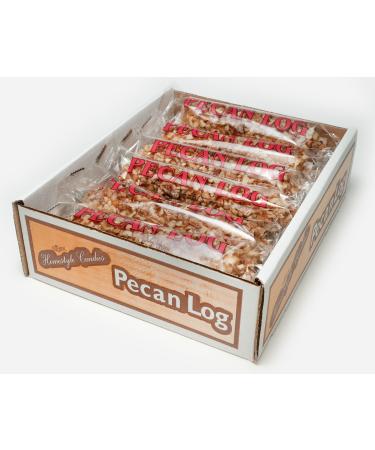Crown Candy Pecan Logs - 12 Individually Wrapped 2.5oz Pecan Logs Per Box, 2.5 Ounce (Pack of 12) Pecan Log 2.5 Ounce (Pack of 12)