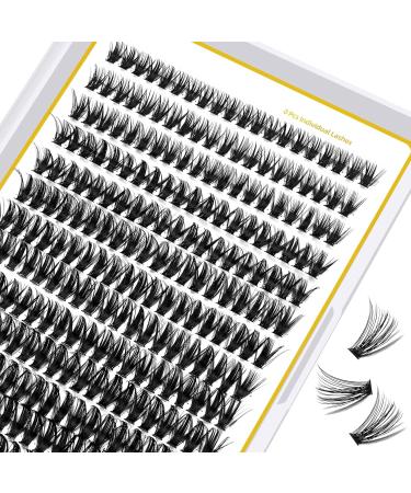 Buy 50D-D-18 Individual Lash Clusters | 280 False Eyelash Extensions | DIY Eyelash Extensions at Home - Premium Quality Lash Clusters - Buy Online on SooperMarket.com
