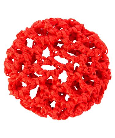 Dance pattern Ballet Duttnetz - Clara - with rubber band - red - for the perfect hold of the ballet Dutts - node network for children red 1 piece (1 Pack)