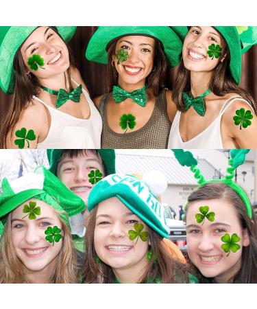 48 PCS FANRUI 3D Shamrock Temporary Tattoos - Saint Patrick's Day Party Favor for Kids & Adults - Lucky Green Four Leaf Clover Decals - Buy Online on SooperMarket.com