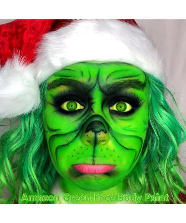 Go Ho Amazon Green Cream Face Body Paint - Water Based Face Painting for Adults & Children - SFX Cosplay Costumes, Festivals, Halloween - 2.37oz (70ml) - Buy Online on SooperMarket.com