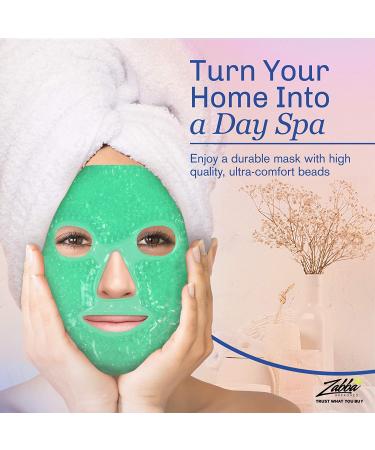 Perfecore Facial Mask for Puffy Eyes & Migraine Relief - Hot Cold Compress Pack for Sinus, Headaches, Spa Therapy - Gel Beads Mask for Sleeping, Travel - Green - Buy Online on SooperMarket.com