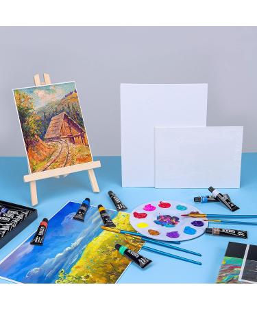 ESRICH Acrylic Paint Canvas Set - 42 Piece Premium Kit with Easel, 24 Colors, 10 Brushes, 6 Canvases - Painting Supplies for Kids, Students, Artists & Beginners - Buy Online on SooperMarket.com