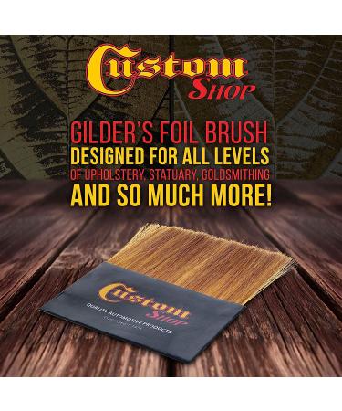 Custom Shop Gilders Tip Brush for Gold Leaf Artwork & Sign Lettering - Artist Decoration & Frame Restoration - Metallic Silver Flakes - Buy Online on SooperMarket.com