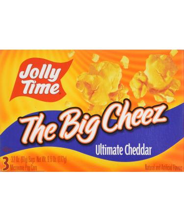 Jolly Time the Big Cheez Cheddar Cheese Microwave Popcorn, 3-count Boxes (Pack of 3) Cheddar-Cheese 3.2 Ounce (Pack of 9)