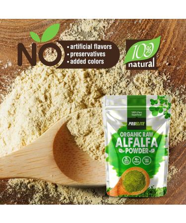 Organic Alfalfa Powder 250g Support Energy and Stress Vegan Keto Green Superfood Supergreen Raw Natural Alfalfa Powder Juice Shots PROELITE - Buy Online on SooperMarket.com