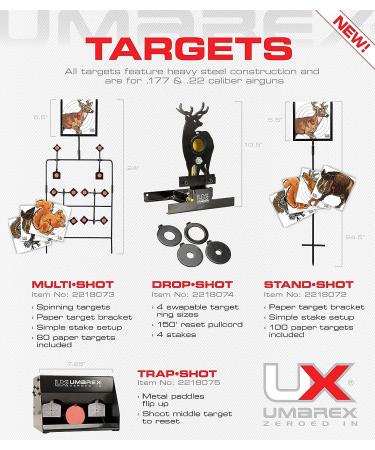 Umarex Multi-Shot Air Gun Spinning Target with 80 Paper Targets - Buy Online on SooperMarket.com