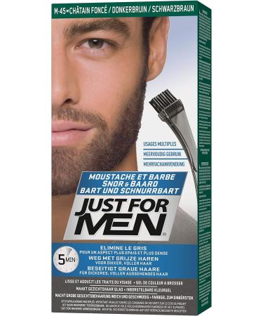 Just for Men M45 Dark Brown Beard and Mustache Color - 1 Count Pack - Buy Online on SooperMarket.com