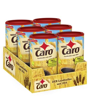 Nestl CARO country coffee soluble powder made from barley barley malt chicory and rye caffeine-free pack of 6 (6x200g)