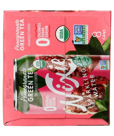 Nixie Sparkling Water Green Tea Pomegranate - Organic, 12 Fl Oz, 8 Pack - Buy Online on SooperMarket.com