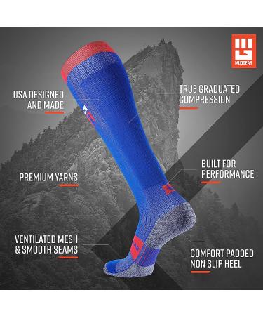 MudGear Premium Compression Socks - USA & Canada Editions | Run, Hike, Trail Compression, Recovery Medium - Patriot Design - Buy Online on SooperMarket.com