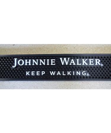 Johnnie Walker Keep Walking Bar Rail Spill Mat - Black | NEW - Buy Online on SooperMarket.com