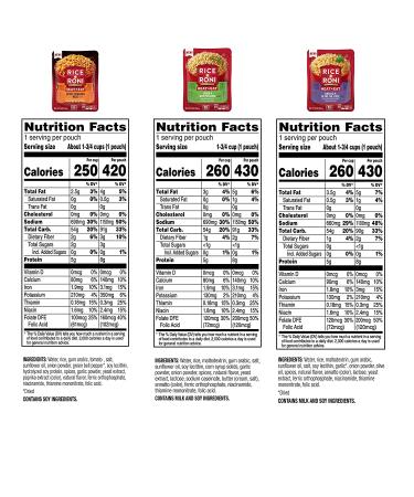 Rice A Roni Heat & Eat Rice 3-Flavor Variety Pack 8.8oz (Pack of 6) - Heat & Serve - Buy Online on SooperMarket.com