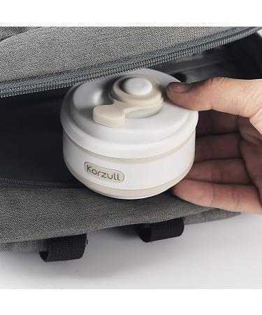 Korzull Collapsible Coffee Mug | Baby Powder Color | 12oz | Leak Proof & Odor Free | Silicone | BPA Free - Buy Online on SooperMarket.com