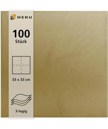 HEKU 100 Monochrome Napkins | 3-Layer 33x33cm | Stylish & Highly Absorbent | Perfect for Events & Gastronomy | Practical 5-Pack | International Shipping Available - Buy Online on SooperMarket.com