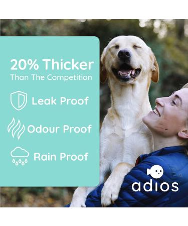 Adios Plastic Biodegradable Dog Poop Bags - Extra Thick Compostable Dog Poo Bags Made from Highest Rated EN13432 Certified Cornstarch | Leak Proof Dog Waste Bags in Rainbow Colour | 8 Rolls 120 Bags Rainbow 15 count (Pack of 8) - Buy Online on SooperMarket.com