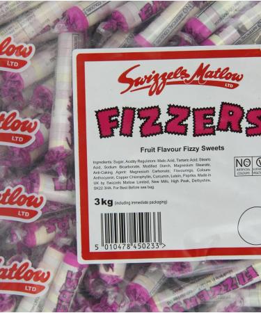 Swizzels Drumstick Lollies 3kg & Original Assorted Fruit Fizzers Bulk Sweets Bag 3 kg + Sweets Bag 3 kg - Buy Online on SooperMarket.com
