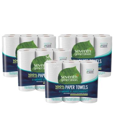 Seventh Generation Paper Towels, 100% Recycled Paper, 2-Ply, 6-Count (Pack of 4) 6 Count (Pack of 4)