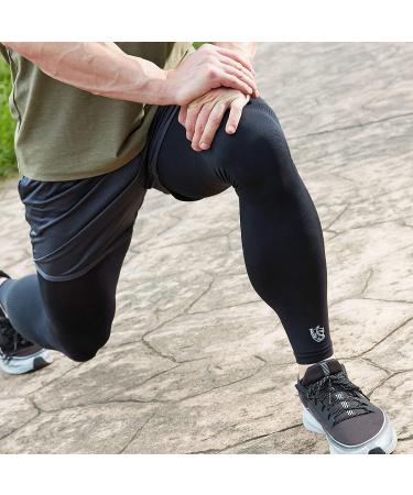 Vital Salveo Compression Full Leg Sleeve X-Large - 2 Pack, Thigh Calf Knee Support for Basketball, Black - Buy Online on SooperMarket.com