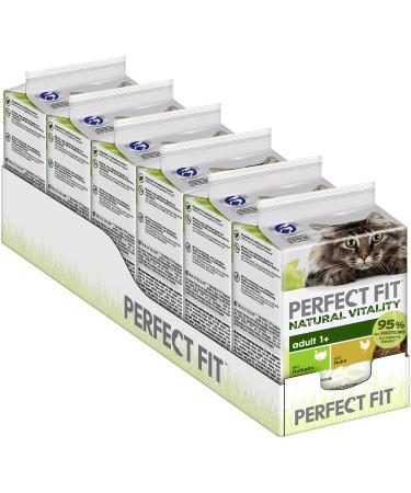 Perfect Fit Adult 1+ Katznassfutter Natural Vitality 36 Portion bag 6x50g (6 -pack) - Premium cat food wet with chicken and turkey for adult cats turkey & chicken