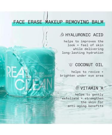Real Techniques Makeup Removing Balm | Hydrating Cleansing Balm with Hyaluronic Acid & Vitamin A | Remove Stubborn Makeup | 2 fl. oz - Buy Online on SooperMarket.com