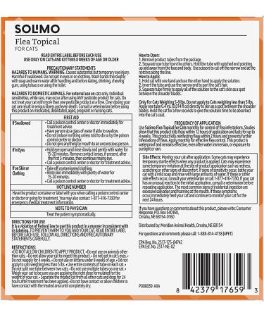Solimo Flea Topical Treatment for Small Cats - 4 Count (5-9 lbs) | Fast-Acting Formula by Amazon Brand - Buy Online on SooperMarket.com