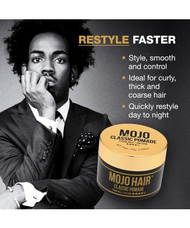 MOJO Hair Classic Pomade 3xPack Strong Hold & Low Shine Premium Water Based Pomade Luxury Fragrance Washes Out With Ease Hair Styling For Men & Women 3x 75ml/64g/2.53Floz 75 ml (Pack of 3) - Buy Online on SooperMarket.com