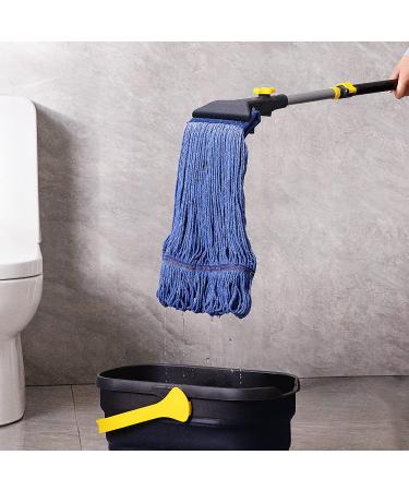 Yocada Heavy Duty Cotton Wet Mop - Commercial Grade, Industrial Strength with Telescopic Iron Pole - 55.1 Inches - Buy Online on SooperMarket.com