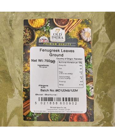 Old India Fenugreek Leaves Ground 750g - Authentic Indian Spices - Pack of 1 - Buy Online on SooperMarket.com