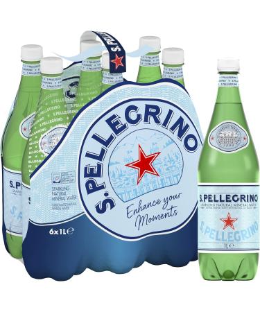 San Pellegrino Italian Tastefully Light Sparkling Orange Canned Soft Drink 12 x 330ml | 64k Cals per Can & San Pellegrino Sparkling Natural Mineral Water 6x1L - Buy Online on SooperMarket.com