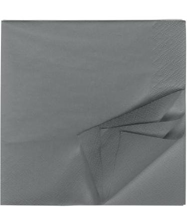 HEKU 100 Monochrome Napkins - 3-Layer 33x33cm | Stylish Gray 5-Pack for Events & Gastronomy | Highly Absorbent & Uniform Quality - Buy Online on SooperMarket.com