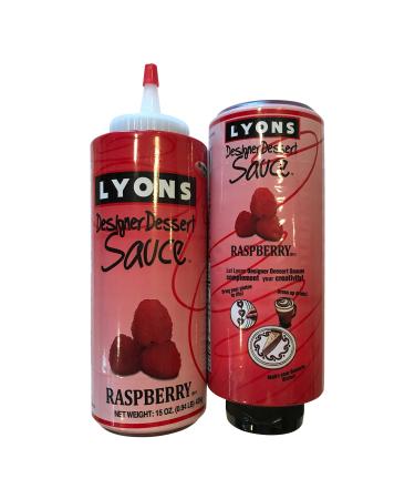 2-Pack Lyons Raspberry Designer Dessert Sauce and Ice Cream Topping plus Applicator Tip