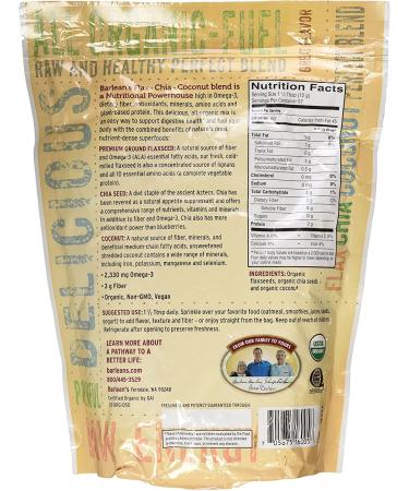 Barlean's Flax Chia Coconut Blend 24 oz - Nutrient-Rich Superfood Mix - Buy Online on SooperMarket.com