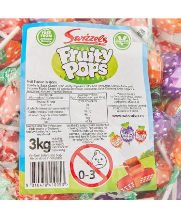 Swizzels Fruity Pops Lollies Bag 3 kg Bulk Sweets & Double Lollies 3 Kg - Buy Online on SooperMarket.com