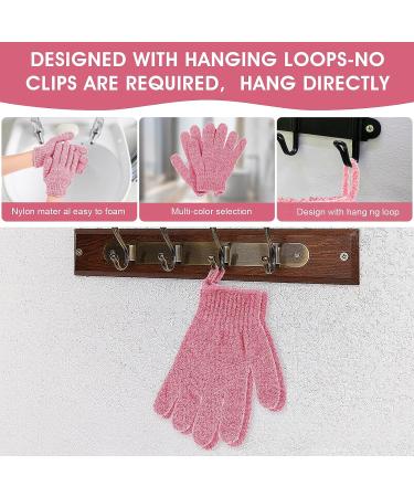 Sibba Exfoliating Gloves for Shower - Natural Loofah Bathing Gloves for Body and Face - Dead Skin Remover - Double Sided Microfibre - Adults and Kids (Red) - Buy Online on SooperMarket.com