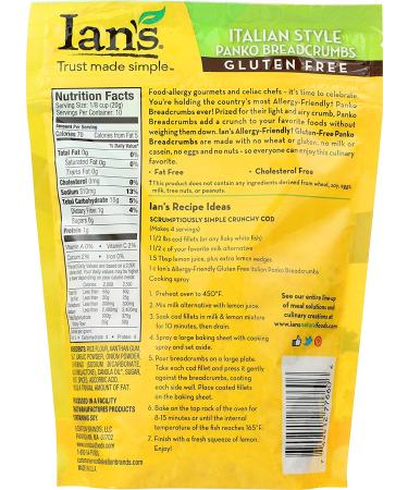 Ians Natural Foods Italian Gluten-Free Panko Breadcrumbs 7oz - Buy Online on SooperMarket.com