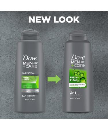 DOVE MEN + CARE 2-in-1 Shampoo & Conditioner - Fortifying Fresh & Clean with Caffeine 20.4 oz | Strengthen & Nourish Hair - Buy Internationally - Buy Online on SooperMarket.com