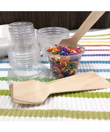 300-Pack Mini Wooden Spoons - 3.75 Inches - Eco-Friendly & Biodegradable | Outside the Box Papers - Buy Online on SooperMarket.com