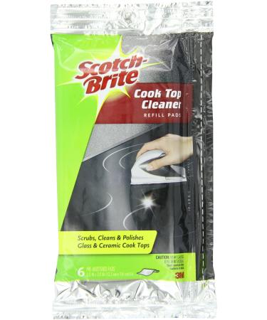 Scotch-Brite Cook Top Cleaner Refill (1 Package of 6 Pre-Moistened Cloths) 6 Count (Pack of 1)