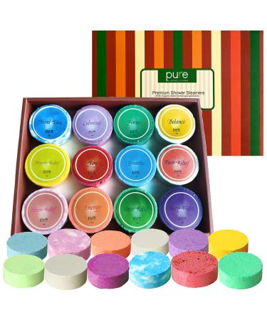 Aromatherapy Shower Steamers for Men & Women. 12 Therapeutic Shower Bombs Infused with Essential Oils. Long Lasting Vapor Tablets Gift Set for Women & Men. Shower Tablets for your Own Home Spa Therapy