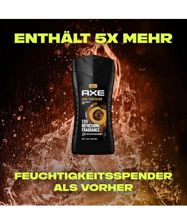 AX 3-in-1 Shower Gel & Shampoo Dark Textation XL - 400ml (4 Pack) | Long-Lasting Freshness & Dermatologically Tested - Buy Online on SooperMarket.com
