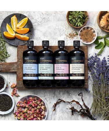 Baylis & Harding Goodness Lemongrass & Ginger Toiletries Bundle - 6 x 500ml Hand Wash & Body Wash Bottles - Vegan Friendly - Buy Online on SooperMarket.com