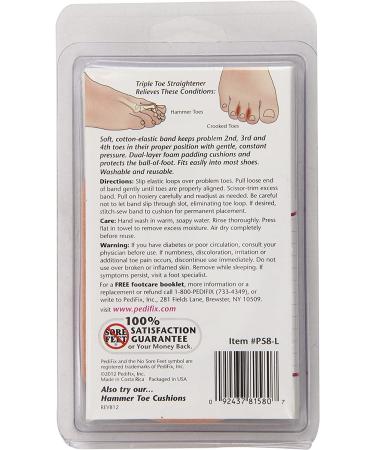 PediFix Triple Toe Straightener - Left Foot | Correct Overlapping Toes - Buy Online on SooperMarket.com